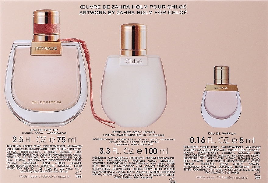 Duftset (Eau de Parfum 75 ml + Körperlotion 100 ml + Eau de Parfum Mini 5 ml) - Chloé Nomade  — Bild N4