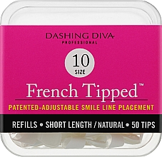 Düfte, Parfümerie und Kosmetik French Nagel-Tips - Dashing Diva French Tipped Short Natural 50 Tips Size 10
