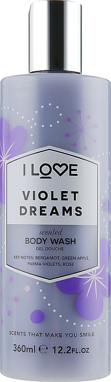 Feuchtigkeitsspendendes und pflegendes Duschgel mit Fruchtextrakten - I Love Violet Dreams Body Wash — Bild N1