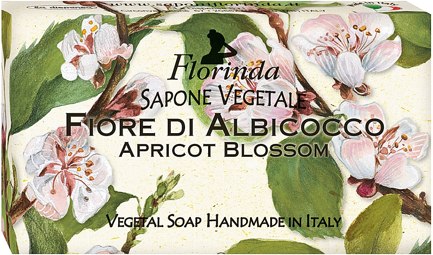 Handgemachte Naturseife Aprikosenblüte - Florinda Sapone Apricot Blossom Vegetal Soap Bar — Bild N1