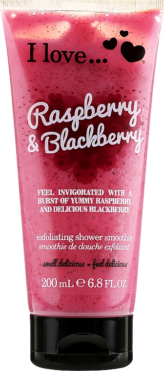 Körperpeeling mit Brombeeren und Himbeeren - I Love Raspberry & Blackberry Exfoliating Shower Smoothie — Bild N1