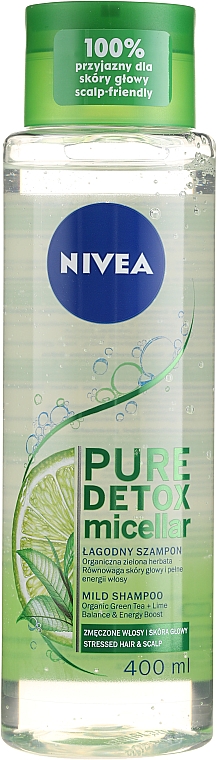 Detox Mizellenshampoo mit grünem Tee und Limette - Nivea Pure Detox Micellar Shampoo — Bild N6