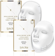 Gesichtspflegeset - Eclat Skin London Hyaluronic Acid & Collagen (Gesichtsmaske 2x3 St.) — Bild N1