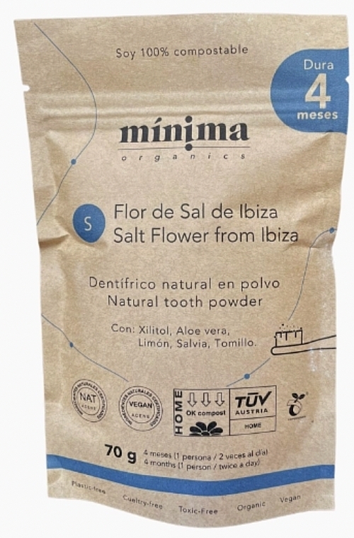 Natürliches Zahnpulver Gesalzene Blume aus Ibiza - Minima Organics Natural Tooth Powder Salt Flower From Ibiza  — Bild N1