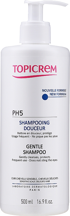 Milchshampoo für empfindliche Kopfhaut mit Baumwollextrakt - Topicrem Essentials PH5 Gentle Milk Shampoo — Bild N1