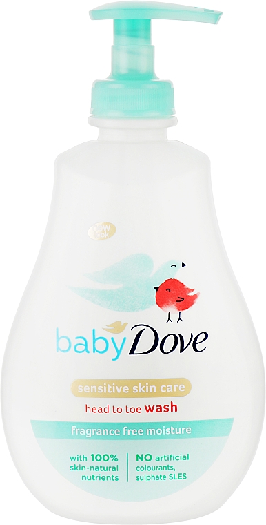 Sanfte und feuchtigkeitsspendende Reinigungsemulsion für Körper und Haar - Dove Baby Sensitive Moisture Head To Toe Wash — Bild N1