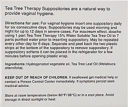 Teebaumöl für Vaginalhygiene - Tea Tree Therapy Suppositories For Vaginal Hygiene — Bild N3