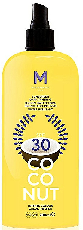 Sonnenschutzcreme mit Kokosnuss SPF 30 - Mediterraneo Sun Coconut Sunscreen Dark Tanning SPF30 — Bild N2