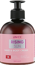 Düfte, Parfümerie und Kosmetik Revitalisierende Hand- und Körpercreme mit Vitamin E - Unice Rising Sun Hand & Body Cream