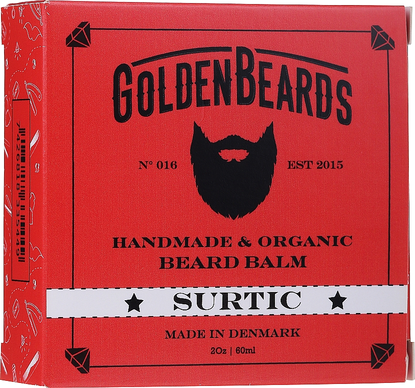 Bartpflegeset - Golden Beards Starter Beard Kit Surtic (Bartbalsam 60ml + Bartöl 30ml + Bartshampoo 100ml + Bartconditioner 100ml + Bartbürste) — Bild N6