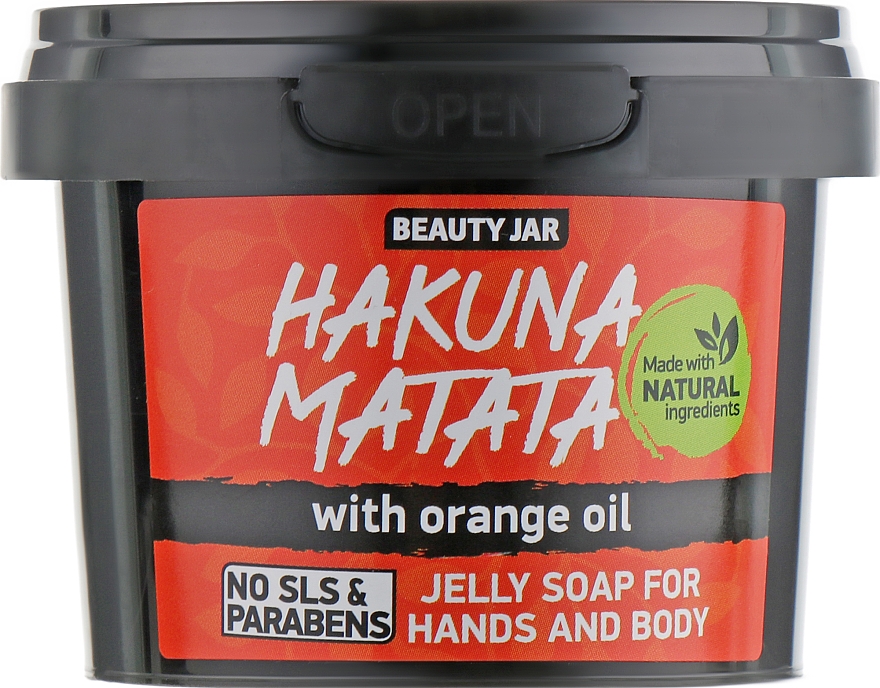 Gelee Seife Hakuna Matata mit Orangenöl - Beauty Jar Jelly Soap For Hands And Body — Bild N1