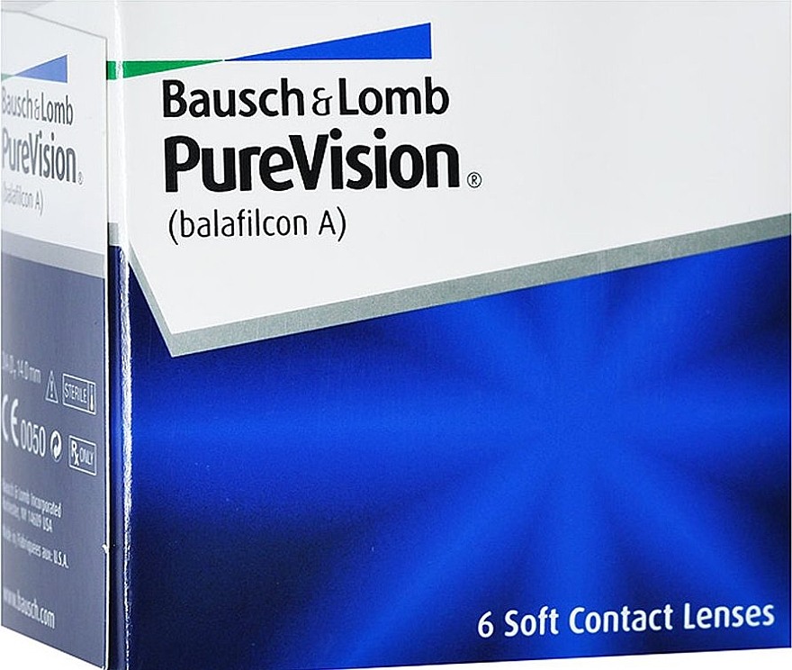 Kontaktlinsen Krümmungsradius 8.6 mm 6 St. - Bausch & Lomb PureVision — Bild N1