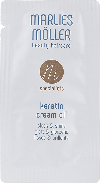 Creme-Öl für Haare mit Keratin - Marlies Moller Keratin Cream Oil Sleek And Shine (Probe)  — Bild N1