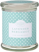 Düfte, Parfümerie und Kosmetik Duftkerze Lavender & Bergamot - The Country Candle Company Polkadot Lavender & Bergamot Vogue Jar Candle