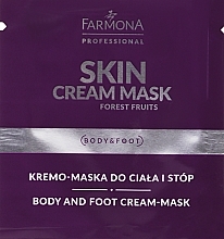 Creme-Maske für Körper und Beine mit Waldbeerenduft - Farmona Professional Skin Cream Mask Forest Fruits (Probe)  — Bild N1