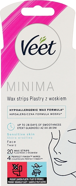 Enthaarungswachsstreifen für das Gesicht - Veet MINIMA Easy Gel Wax Strip — Bild N9