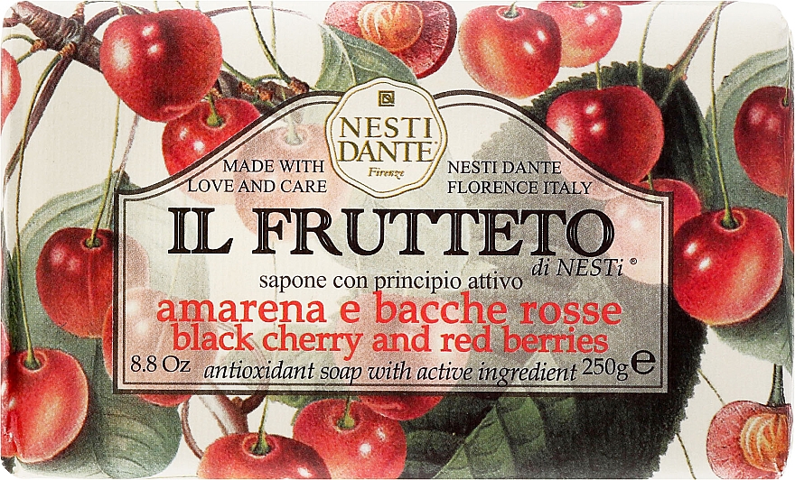 Naturseife Black Cherry & Red Berries - Nesti Dante Antioxidant & Protective Soap Il Frutteto Soap Collection — Bild N1