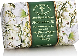 Düfte, Parfümerie und Kosmetik Naturseife Weiße Blumen - Saponificio Artigianale Fiorentino White Flowers Scented Soap