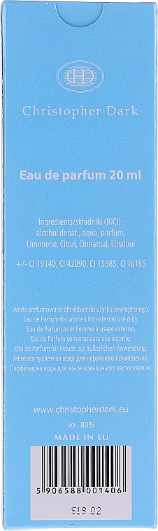 Christopher Dark Dominikana Blue - Eau de Parfum (Mini)  — Bild N3