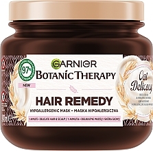 Haarmaske Haferflocken - Garnier Botanic Therapy Hair Remedy Oat Delicacy Hypoallergenic Mask — Bild N1