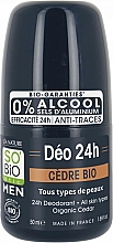 Düfte, Parfümerie und Kosmetik Deo Roll-on mit Zeder - So'Bio Etic Men Cedar 24H Deodorant