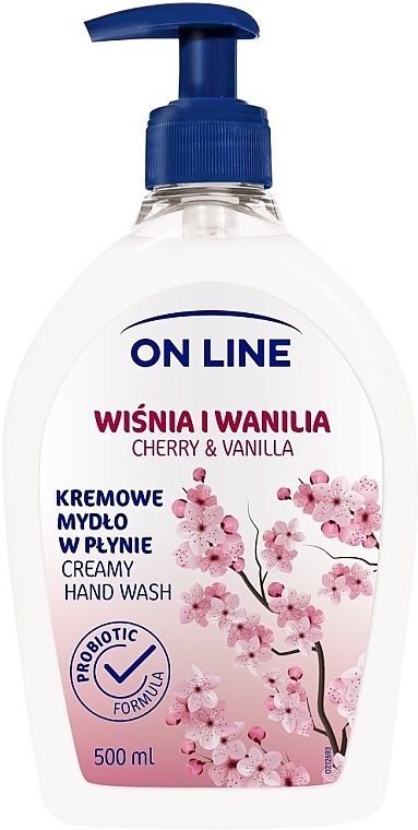 Flüssigseife Kirsche & Vanille mit Spender - On Line Cherry&Vanilla Soap — Bild N1