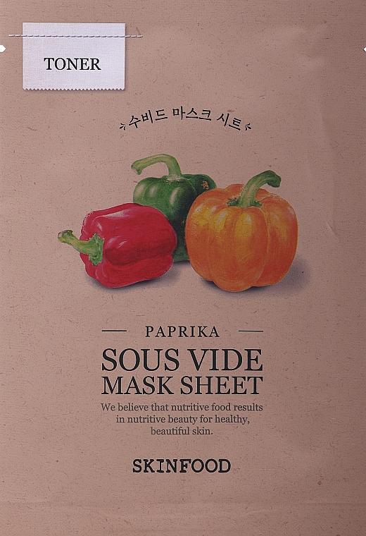 Tuchmaske für das Gesicht mit Paprika - Skinfood Paprika Sous Vide Mask Sheet — Bild N1