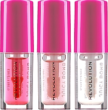 Lippenset (Lipgloss 3x 1.8ml) - Makeup Revolution Juicy Bomb Lip Gloss Mini Set — Bild N2