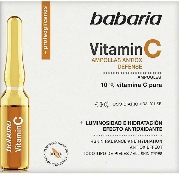 Feuchtigkeitsspendende Gesichtsampullen mit 10% reinem Vitamin C - Babaria Vitamin C Ampoule
