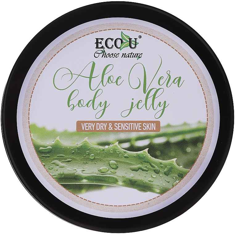 Körpergelee für trockene und empfindliche Haut mit Aloe Vera - Eco U Aloe Jelly Body — Bild N1