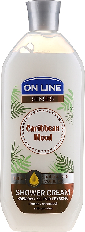 Duschcreme Caribbean Mood mit Mandel, Kokosnussöl und Milchprotein - On Line Caribbean Mood Shower Cream — Bild N1