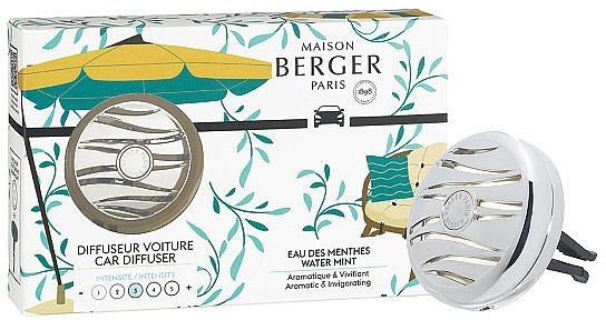 Maison Berger Water Mint - Set (Auto-Lufterfrischer/1 St. + Nachfüllung/1 St.) — Bild N1