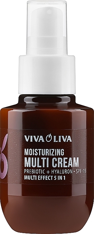 Feuchtigkeitsspendende Gesichtscreme - Viva Oliva Prebiotic + Hyaluron Moisturizing Multi Cream SPF 15 — Bild N1