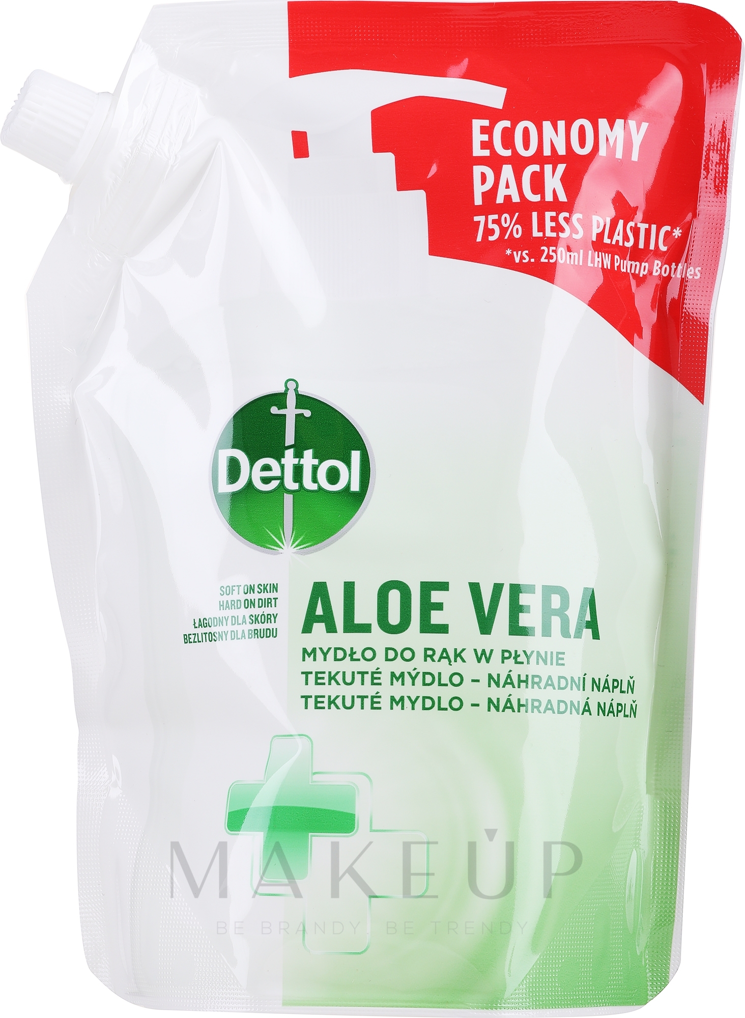 Feuchtigkeitsspendende flüssige Seife mit Aloe und Vitamin E - Dettol (Doypack) — Bild 500 ml