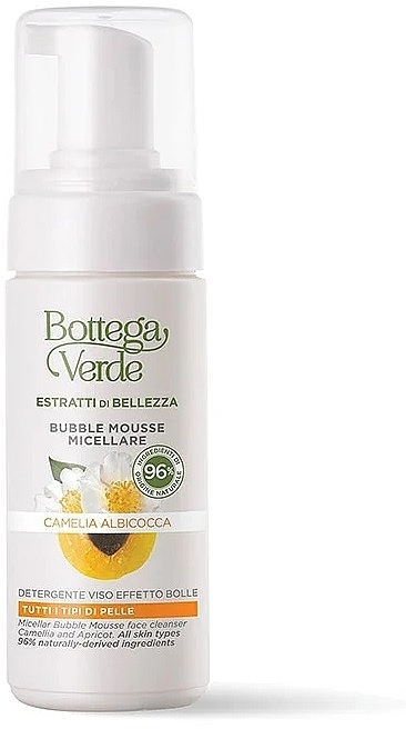 Mizellenmousse für die Gesichtsreinigung - Bottega Verde Beauty Extracts Camelia & Apricot Micellar Cleansing Mousse — Bild N1