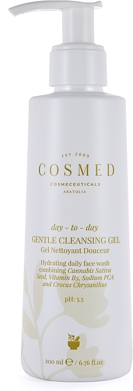 Feuchtigkeitsspendendes Gesichtswaschgel für den Tag - Cosmed Day To Day Gentle Cleansing Gel  — Bild N1