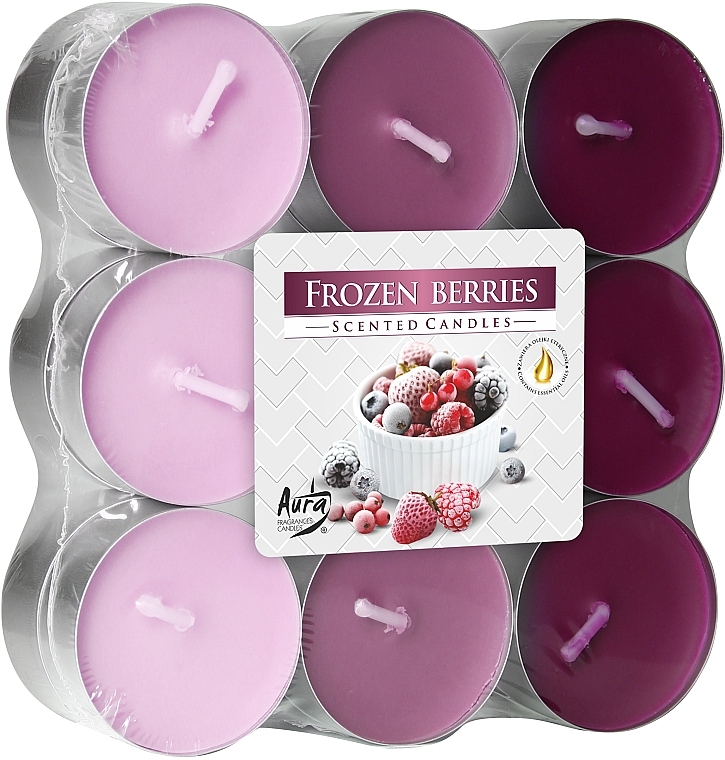 Teekerzen Gefrorene Beeren 18 St. - Bispol Frozen Berries Scented Candles — Bild N1