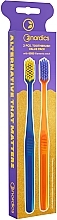 Düfte, Parfümerie und Kosmetik Zahnbürsten Premium 6580 weich blau und orange 2 St. - Nordics Soft Toothbrush