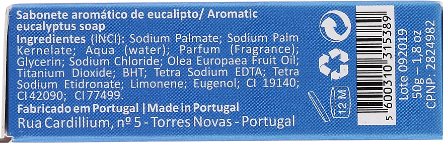 Naturseife Eucalyptus - Essencias De Portugal Sardinhas Eucaliptus Soap Live Portugal Collection — Bild N2