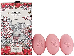 Düfte, Parfümerie und Kosmetik Woods of Windsor True Rose - Seifenset (Seife 3x 60g)