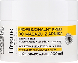 Feuchtigkeitsspendende Massagecreme mit Arnikaextrakt - Lirene Professional Massage Cream — Bild N1