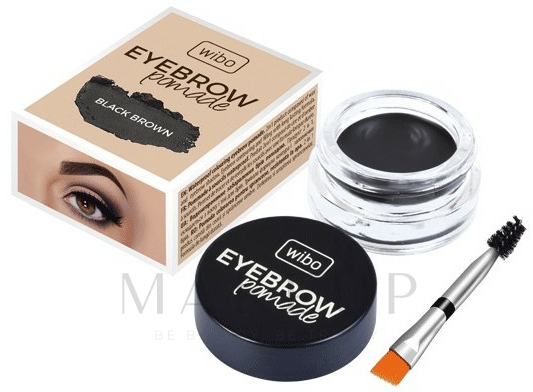 2in1 Wasserfestes Augenbrauengel - Wibo Eyebrow Pomade — Bild Black Brown