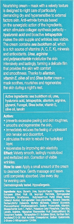 Nährende Anti-Falten-Crememaske für empfindliche Haut - Eva Dermo  — Bild N3