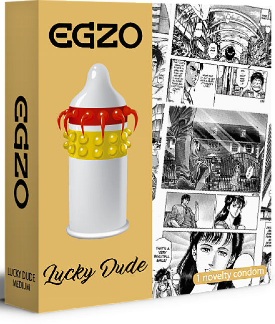 Kondom mit Schnurrbart Lucky Dude - Egzo — Bild N1