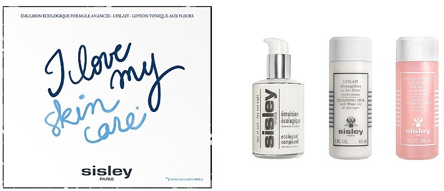 Gesichtspflegeset - Sisley I Love My Skin Care (Emulsion 125ml + Reinigungsmilch 100ml + Gesichtslotion 100ml)  — Bild N1