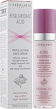 Gesichtscreme mit Hyaluronsäure für die Nacht - L'Erbolario Acido Ialuronico Hyaluronic Acid Triple Action Face Cream — Bild N2