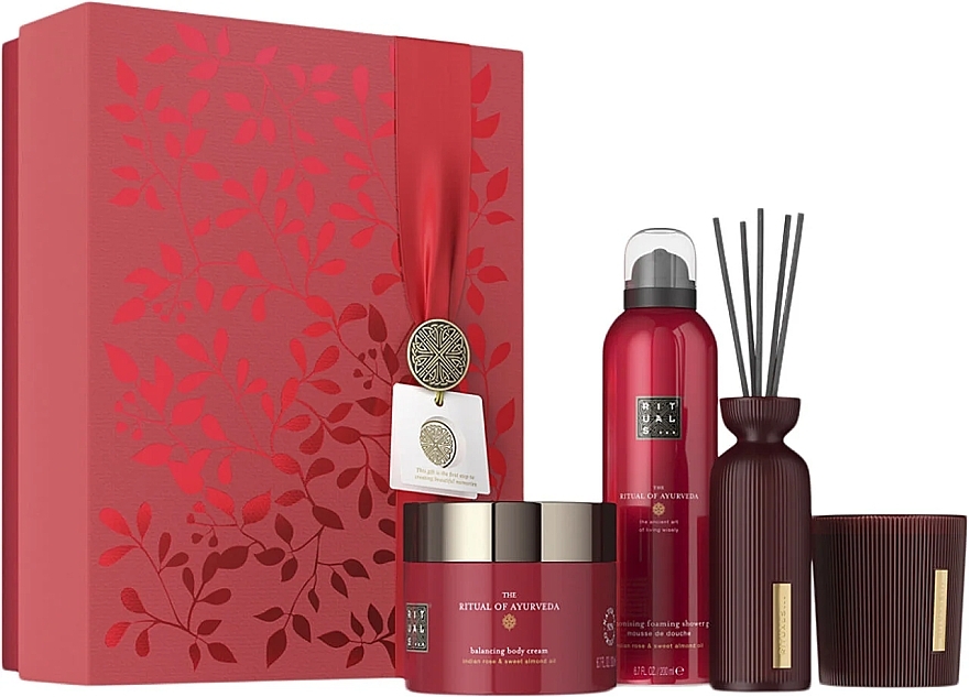 Pflegeset für Männer - Rituals The Ritual of Ayurveda Large Gift Set 20024 (sh/gel/200ml+b/cr/200ml+diffuser/70ml+candle/140g) — Bild N1