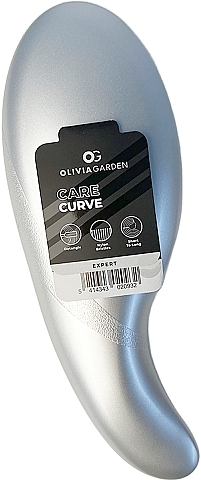 Haarbürste - Olivia Garden Expert Care Nylon Bristles Silver — Bild N2