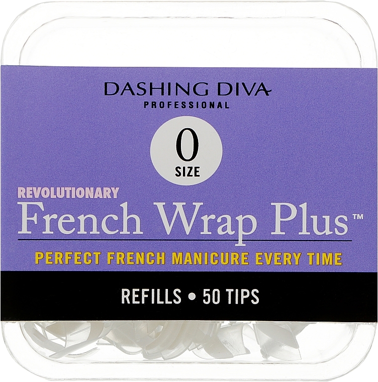 Nageltips French Wrap - Dashing Diva French Wrap Plus White 50 Tips Size 0 — Bild N1