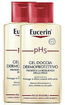 Körperpflegeset für empfindliche Haut - Eucerin pH5 Soft Shower Gel (Duschgel 2x400ml) — Bild N1